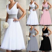 Neu a linie tüll festzug abendkleid brautjungfer blumenmädchen kleid hochzeit. Damen Maxikleid Rundhals Abendkleid Elegant Ballkleid Partykleid A Linien Kleid Eur 18 99 Picclick De