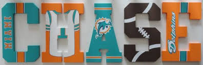 Miami Dolphins Inspired Wall Letters For Custom Wreath Miami Dolphins Dolphin Party Miami Dolphins Football
