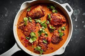 One Pot Braised Chicken With Coconut Milk Tomato And Ginger Recipe Recipe In 2021 Coconut Milk Chicken Braised Chicken Curry Chicken And Rice