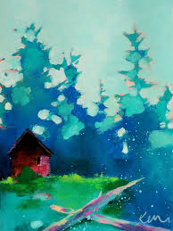 Find the right instructor for you. Artfinder Cabin In The Timber 9x12 Small Abstract Forest