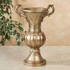 Luxury metal urn gold flower vase manufacturer made by handicrafts world corporation india. Amazon Com Touch Of Class Myrian Decorative Urn Vase Satin Gold Home Kitchen