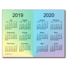 2019 2020 School Year Mini Calendar By Janz Post Card Rainbow Business Card Mini Calendars Postcard