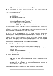 An effective essay (no matter the overall length) follows some form of the. Answering Questions In Contract Law 2 Ways To Structure Your