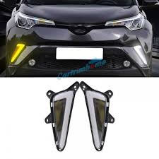 Light control switch in tail position. Free Shipping 2pcs Fog Light Daytime Running Light Drl Led Day Light For Toyota C Hr