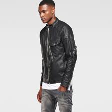 Revend 3d Slim Faux Leather Jacket Black G Star Raw Black Faux Leather Jacket Jackets Leather Jacket
