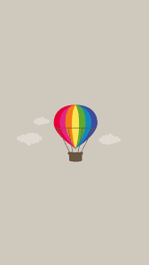 Simple Pure Hot Air Balloon Illustration Background Iphone 6 Wallpaper Download Iphone Wallpapers I Minimal Wallpaper Free Live Wallpapers Android Wallpaper