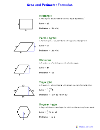 Geometry Worksheets Area And Perimeter Worksheets