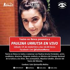 Ha sido terrible, he necesitado apoyo anímico que nunca pensé que iba a requerir. Cultura Renca On Twitter Vuelve El Espacio De Conversacion En Torno A Las Artes Escenicas Con Connotados Artistas De Nuestro Teatro Chileno Teatroenrenca Retoma Las Transmisiones Con Una Invitada De Lujo Paulina
