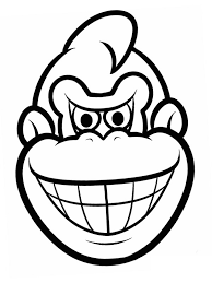 Donkey kong country was released in 1994 for the super nes. Donkey Kong S Face Coloring Page 1001coloring Com