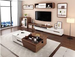 Modern Brown Finish Tv Stand Coffee Table My Aashis