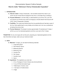 Jun 26, 2020 · this is definitely not the recipe you want to follow if you plan to make an elegant cake. Demonstration Speech Outline Sample How To Make Delicious