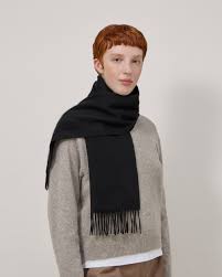 Mulberry | Cashmere Scarf | Black Cashmere | Women