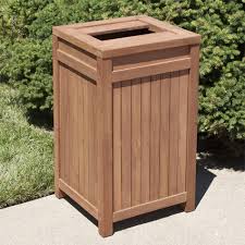 Teak Outdoor Square Trash Can Outdoor Outdoor Trash Cans Teak Outdoor Furniture Teak Outdoor