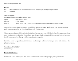 Contoh surat penguduran diri sangat banyak macamnya mulai dari pekerjaan, organisasi, sekolah, jabatan, guru, kuliah, perangkat desa, bahkan sampai tingkat rt/rw. 5 Contoh Surat Pengunduran Diri Dari Organisasi Novriadi