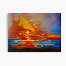 ☀️ many made to order sizes ️ texture and brush strokes you will love ☀️ beautiful Abstract Sunset Canvas Prints Redbubble