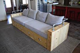 What is a small couch? Modern Wood Storage Sofa Ana White