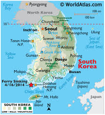 Originating from the 1945 american military occupation of the southern half of the korean peninsula at the end of world war ii. South Korea Maps Facts World Atlas