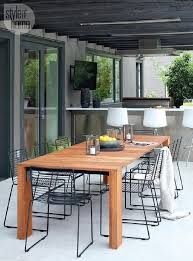 Shop a variety of patio furniture, outdoor seating, accent & coffee tables and outdoor dining sets today! 43 Outdoor Dining Sets For The Ideal Meal On Your Backyard Modern Outdoor Dining Table Modern Outdoor Dining Chairs Outdoor Dining Table