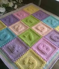Harfli Bebek Battaniyesi Patrones Manta De Ganchillo Crochet Bobble Crochet Puntada Bobble