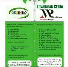 Check spelling or type a new query. Lowongan Kerja Balikpapan Cv Mitra Perkasa Lowongan Kerja Kalimantan Timur Terbaru