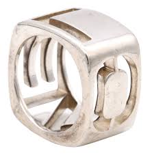 *Tiffany & Co. 1970 by Donald Claflin rare era love ring in solid sterling  silver