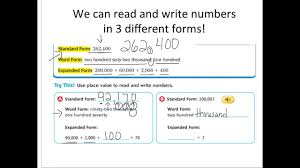 In english, the comma is used as a thousands separator (and the period as a decimal separator), to make large numbers easier to read. Numbers Grade 5 Examples Solutions Videos