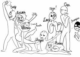 Zodiac Signs The Signs In Draw Your Squad Memes Zodiac Signs Funny Draw The Squad Funny Drawings
