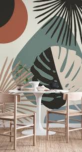 Buy Minimal Yin Yang Monstera 1 Wall Mural Free Us Shipping At Happywall Com Wall Murals Bedroom Interior Murals Wall Murals Painted