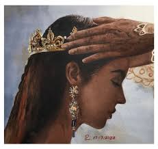 watercolors; title "she wants her crown"