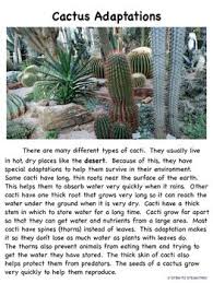 Plant Adaptations Five Informational Reading Passages Informational Reading Passages Plant Adaptations Informational Reading