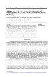 File yang dibagikan hanya bisa digunakan tanpa bisa diubah, untuk menghargai kontributor aslinya. Pdf Pelatihan Pembuatan Media Pembelajaran Ipa Berbasis Lingkungan Bagi Guru Guru Mi Kabupaten Buleleng
