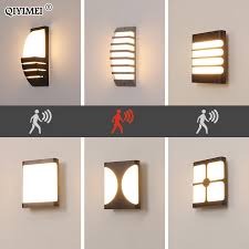 Best Promo 66ad3b Modern Porch Light Waterproof Ip65 Radar Sensor Wall Lamps For Courtyard Patio Garden Front Door Led Outdoor Lighting Ac90 260v Cicig Co