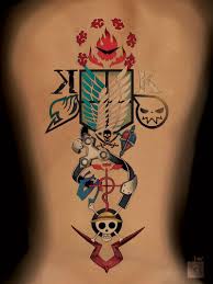 Anime Tattoo By Gs Re Deuce Anime Tattoos Geek Tattoo Manga Tattoo