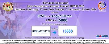 Semakan keputusan upsr akan diumumkan pada 29 november 2018 seperti yang dinyatakan oleh datuk dr. Semak Angka Giliran Upsr 2019 Semakan Ujian Kemasukan Sekolah Berasrama Penuh Uksbp Perkhidmatan Sms Untuk Semakan Keputusan Upsr 2019 Akan Dibuka Mulai Jam 10 Pagi Sanx Xox