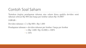 Jadi untuk menghitung eps, perhitungannya adalah sebagai berikut: Saham Dan Obligasi Ppt Download