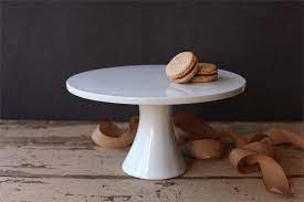I like you can use this as a punch bowl or as a cake stand!. Large Modern White Cake Plates Cake Plates White Cake Plate Cake Stand Ceramic