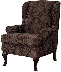 Comparison shop for armchair covers home in home. Waqia Stretch Wingback Chair Slipcovers 2 Piece Wing Back Armchair Covers Slip Resistant Styl Slipcovers For Chairs Fabric Sofa Cover Wingback Chair Slipcovers