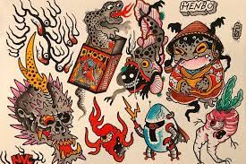 Maybe you would like to learn more about one of these? Pen Paper Henbo Henning Traditional Japanese Tattoo Flash Traditional Tattoo Art Traditional Japanese Tattoos