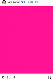 写真】岩橋玄樹『メンバーカラー』濃いピンク一色：中日スポーツ・東京中日スポーツ