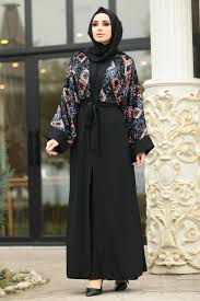 Neva Style Pullu Siyah Tesettur Abaya 9462s Tesetturisland Com Abaya Tarzi Musluman Modasi Moda Stilleri