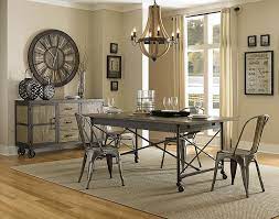Industrial poseur table with girder style table base and solid timber top. 20 Stunning Industrial Dining Design