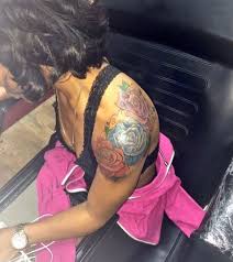 Pin By On Tatt Me Up Black Girls With Tattoos Cute Shoulder Tattoos Spine Tattoos For Women