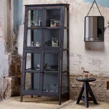 Vintage Vitrinenschrank Herritage Schwarz Schrank Vitrine Vitrinenschrank Vitrine Vintage Vitrine