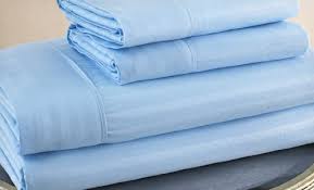 Queen Size Light Blue 500 Thread Count 100 Cotton Sateen Dobby Stripe Sheet Set Check Price Vfdhfgjhg7889