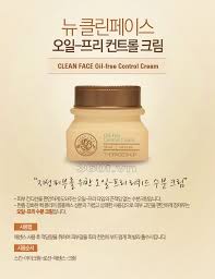 The Face Shop Clean Face Oil Free Control Cream Kem Dưỡng Da Trị Mụn Clean Face Oil Free Control Cream The Face Shop The Face Shop The Face Trị Mụn