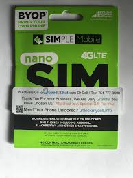 Convert your unlocked phone into a prepaid phone with this simple mobile byop sim kit. Simple Mobile Nano Sim Card Starter Kit For Iphone 5 6s Plus Samsung Lg Motorola Prefunded Preloaded With 60 Unlimited Data Plan Talk Text Easy To Activate Buy Online