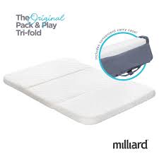 Milliard Pack And Play Playard Mattress Conveniently Folds Into Bonus Carry Bag Black Pack And Play Pack N Play Mattress Pack And Play Mattress
