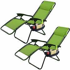 2 pcs folding lounge chair with zero gravity folding lounge chair beach patio outdoor chaise lounge