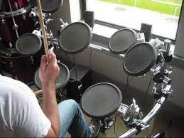 Beginner Rock Beat Easy Drum Lesson Drum Lessons Drums How To Play Drums