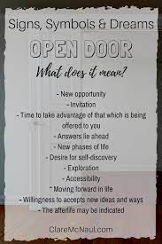 Door Is A Great Symbol To Receive In A Dream Or A Psychic Or Mediumship Reading It S Importan Dream Interpretation Symbols Dream Meanings Dream Interpretation